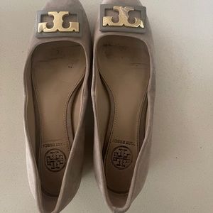Tory Burch Gigi Block Heel Suede Pump